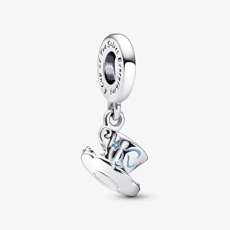 Magical Cup of Tea Dangle Charm Fit Women Bracelet Necklaces Fashion Gifts 925 Sterling Silver DIY Jewelry - Image 2