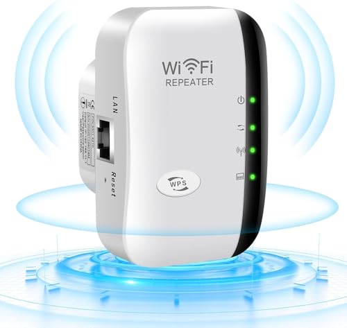 WLAN Repeater mit 300 Mbps - WLAN Verstärker WiFi Extender Booster 2,4GHz WiFi Extender mit Repeater/AP Modus und WPS-Fu...