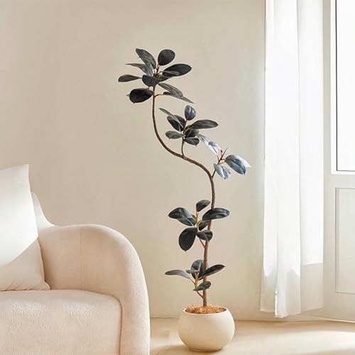 HWQFM フェイクグリーン 大きい 観葉植物 フェイク 造花 おしゃれ 大きな人工植物 飾り 室内 家庭 引越し 水やり不要 贈り物 ギフト 本物そっくり 大型 人工観葉植物 180cm インテリア飾り リビング 屋内 エントランス 会議室 オフィス 店