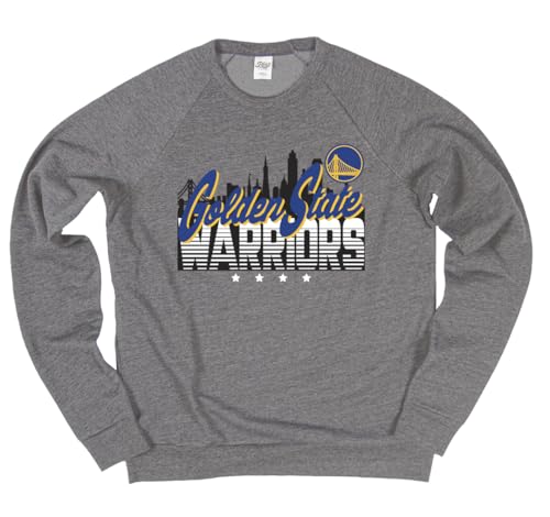 Golden State Warriors NBA Officially Licensed Tri-Blend Crewneck Sweatshirt Flyline, Large