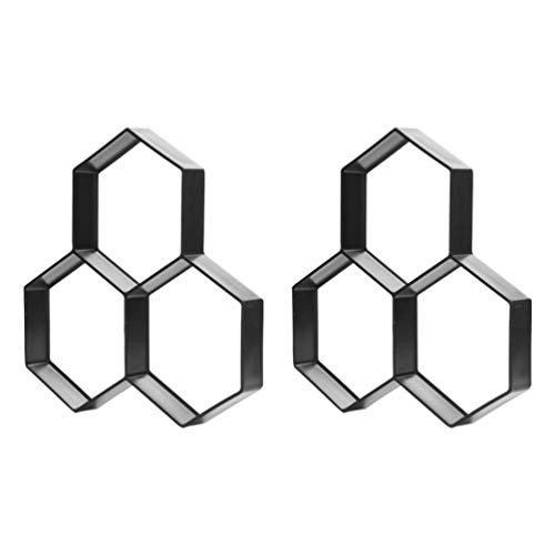 DOITOOL Concrete Stamp Molds Hexagon Paver Mould Cement Tile Mould Reusable for Road and Yard