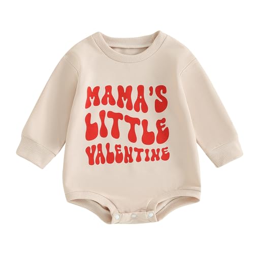 Image of YINGISFITM Newborn Baby Girl Easter Outfit Fuzzy Bunny Embroidery Bubble Romper Sweatshirt Onesie Infant Easter Clothes