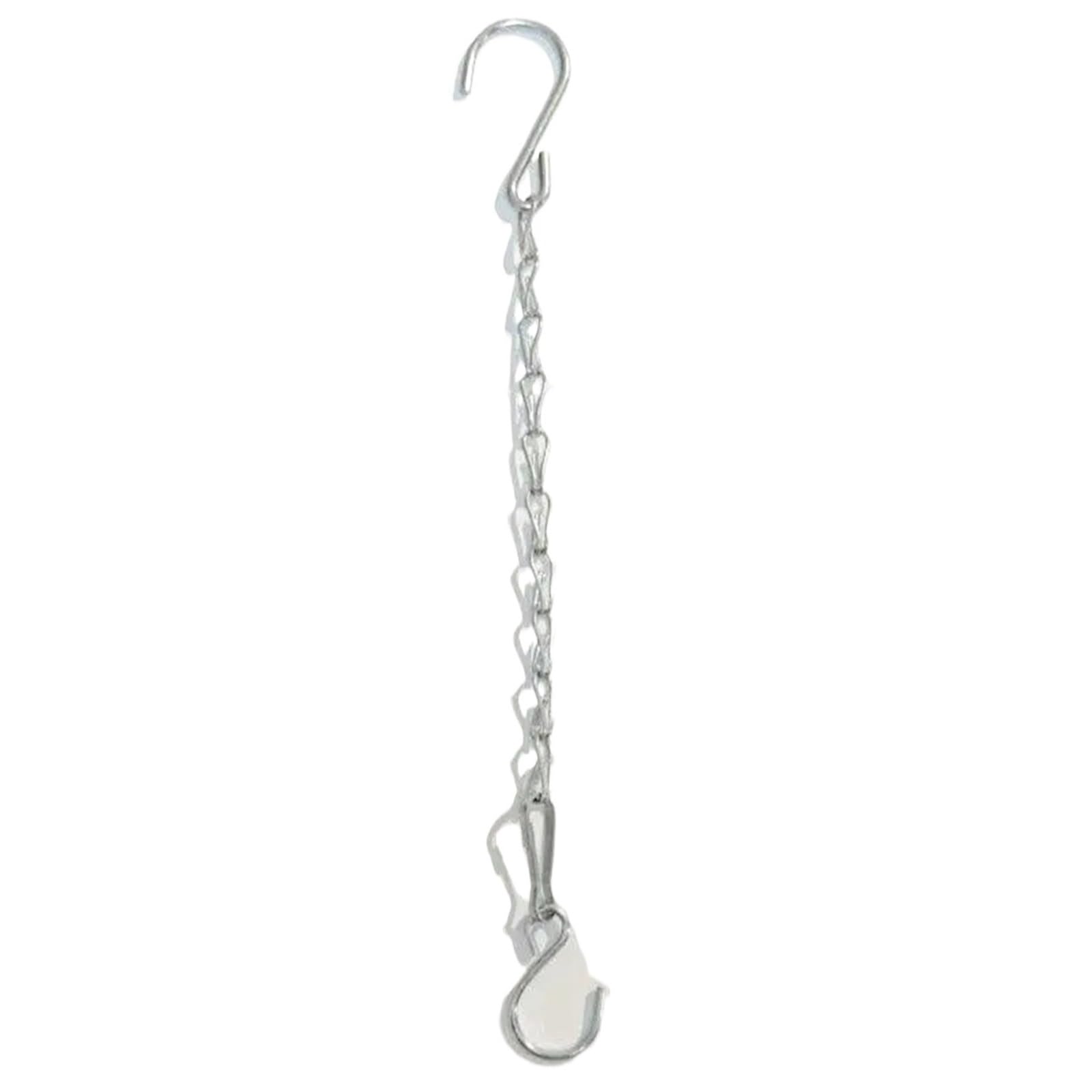 SQQCREATO Hanging Basket Chains 1PCS 29cm / 54cm Hanging Chains For Flower Pot Basket Bird Feeders Planters Lanterns Ornaments Plant Hangers(29CM Silver)