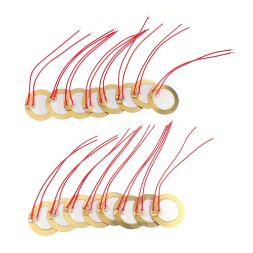 ERINGOGO 20pcs Piezo Pickup Disc for Electronic Alarm Sounder Easy Install Drum Piezo Discs