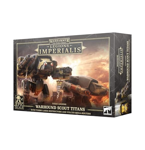 Warhammer Games Workshop Legions Imperialis - Warhound Scout Titans with Turbo Laser Destructors and Vulcan Mega-Bolters [EPIC SCALE]