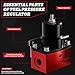 EFI Fuel Pressure Regulator Kit with Bypass Return 0-100psi Pressure Gauge AN6-6AN Fuel Line Hose Fitting Connectors Kit Adjustable Universal Aluminum Black & Red