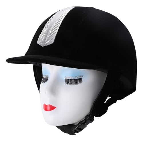 Horse Riding Helmet, Low Profile Adjustable Design Safety Horseback Riding Gear, Detachable Adjustable Breathable Stainless Steel Equestrian Helmet for Security Gear
