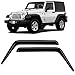 CLIM ART Incredibly Durable Rain Guards for Jeep Wrangler JK 2007-2018, Original Tape-on Window Deflectors, Vent Deflector,Window Visors, Car Accessories,2pcs. - 207169