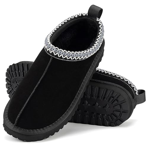 Mishansha Pantofole Donna Invernali Ciabatte Pelose Inverno Scarpe Casa Slippers Caldo Comode Antiscivolo Pantofola per Interni Esterni Nero 38