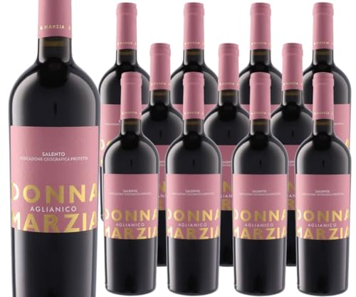 [12�{�Z�b�g] �h���i�E�}���c�B�A�E�A���A�j�R (�A�W�B�G���_�E�A�O���R�[���E�R���e�B�E�[�b�J) Donna Marzia Aglianico (Azienda Agricola Conti Zecca) �C�^���A �v�[���A �T�����gIGP �� �t���{�f