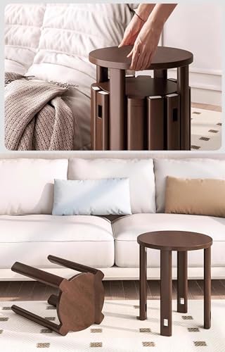 Taburetes de madera apilables para crear rincones acogedores en tu salón 3