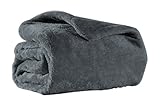 Sunbeam Heated Throw Blanket | Arctic Plush, 3 Heat Settings, Misty Gray