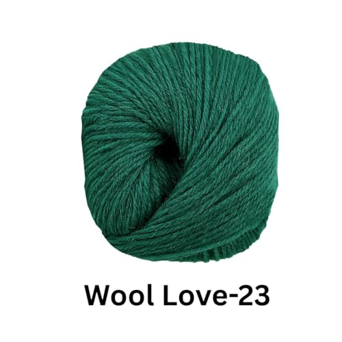 Image of VCR Peacock Green Yarn, 25 Grams Hank, 85 Meters Length, 100% Merino Wool, Pack of 1, Shrink-Resistant Soft, Warm and Premium Wool Yarn for Knitting, Crochet and Craft Projects