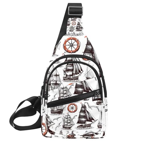 Mochila cruzada para correr y viajar con diseño cómodo multicolor unisex