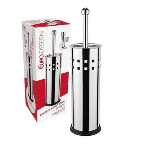 Escova Sanitária com suporte em aço inox, BAN6682, Euro Home