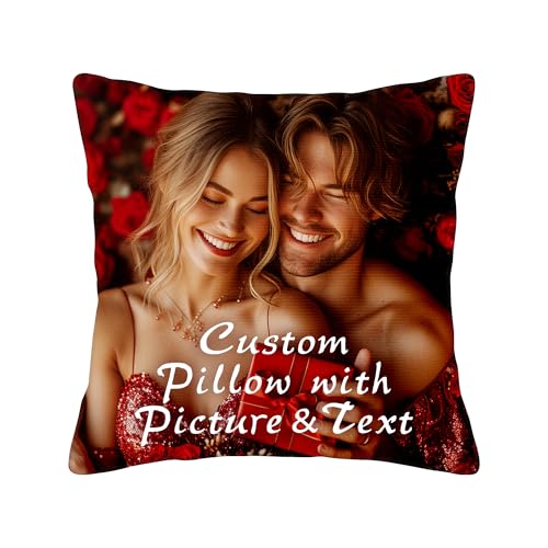 deloDIY Personalized Custom Pillows with Pictures & Text, 20" x 2...