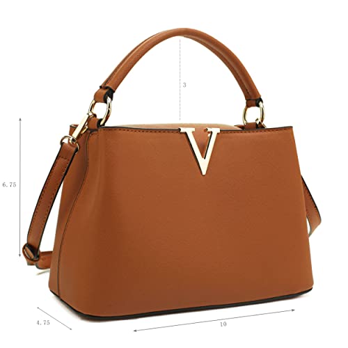 Image of EVVE Women's Small Satchel Bag Classic Top Handle Purses Fashion Crossbody Handbags with Shoulder Strap