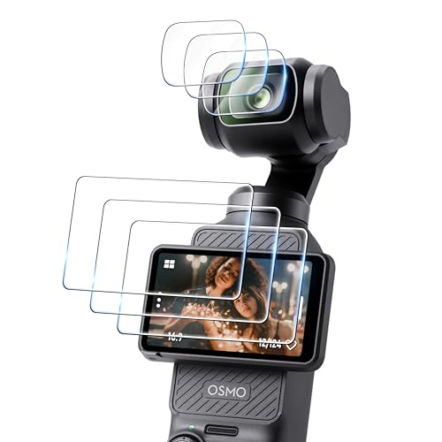 FiTSTILL DJI Pocket 3�p���˖h�~�X�N���[���v���e�N�^�[�AAR���˖h�~�A���N���A�A���h�~�����Y�ALCD�����K���X�t�B�����A9H�d�x�ی�A�^�b�`���x�A�ȒP���t���APocket 3�A�N�Z�T���[