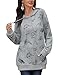 RMCMS Women Cute Dinosaur Graphic Hoodies Lightweight Comfrt Pullover Hoodies Casual Sweatshirts with Pockets Grey X