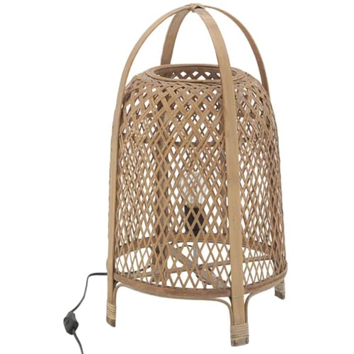 Lampe en Bambou Naturel pour salon bohème et ambiance chaleureuse cocooning