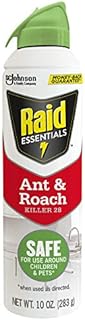 Raid Essentials Ant & Roach Killer Aerosol Spray, Child & Pet Safe, Kills Insects Quickly, for Indoor Use, 10 oz
