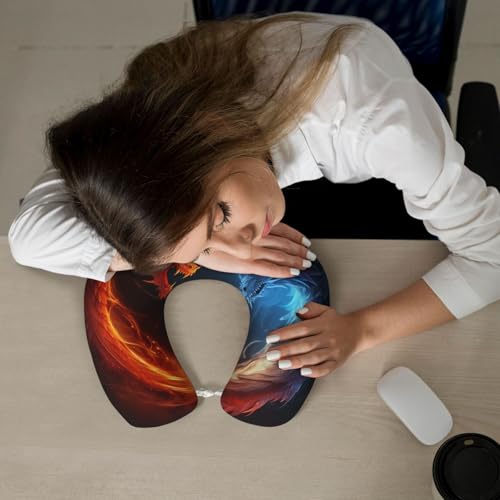 Almohada de espuma viscoelástica para cuello de viaje miniatura 6