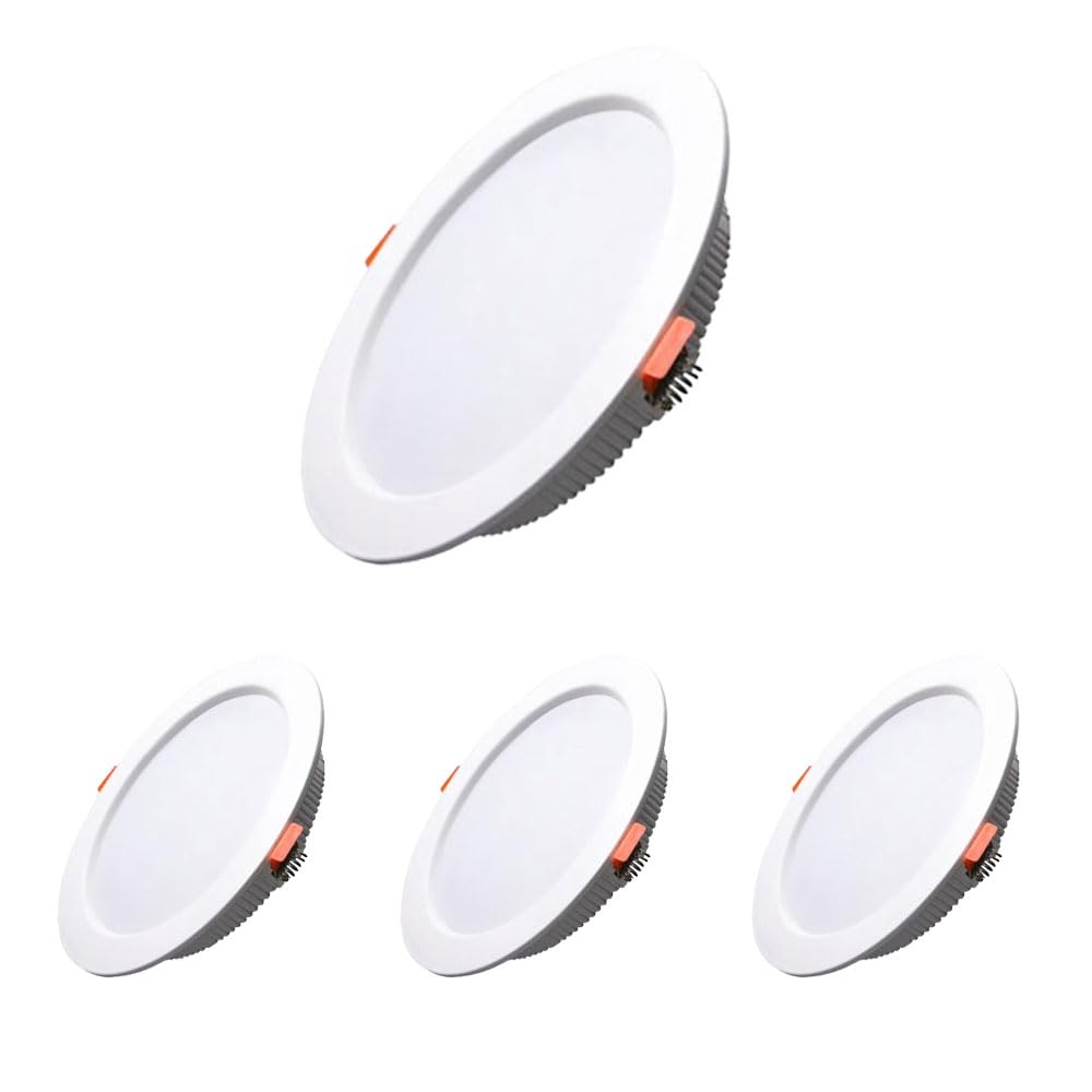 JKJZSALJ 4 Pack 4.3 Inch 5Cct Ultra-Thin Led Recessed Ceiling Light,/3000K/4000K/6000K Dimmable Led Recessed,7W Dimmable Canless Wafer
