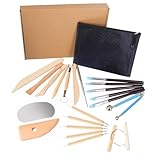 Set di 23 attrezzi per modellare, strumenti per modellare, strumenti per la modellazione, strumenti per la scultura, set di strumenti per la ceramica, strumenti per l