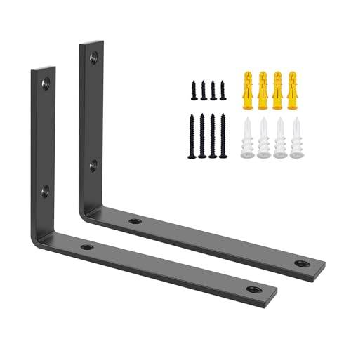 SAYAYO Black Shelf Brackets Heavy Duty 5MM Thick