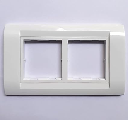 Modular Plate Size-4 M |Plate for Modular SWICTH, Socket & Others | USES for Home, Office ETC Polycarbonate Material Color-White Pcs 1