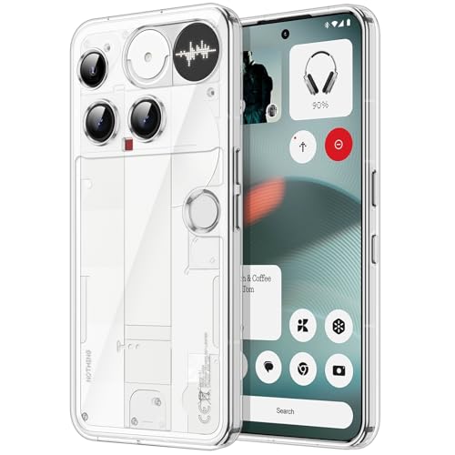 JETech Hülle für Nothing Phone 3 Klar Stoßfest Handyhülle Anti-Kratzer Harte Rückseite Schützende Dünn Fit Anti-Vergilbung Durable Transparent TPU für Fallschutz (Durchsichtig)