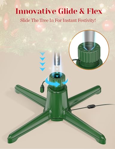 Dg-Direct SDJ006 Musical Rotating Christmas Tree Stand, Anti-Tilt Noiseless, Up To 9Ft 120 Lb Artificial Christmas Tree thumb #6