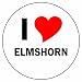 Produktbild I Love ELMSHORN Laptopaufkleber Laptopskin 210x210 mm rund