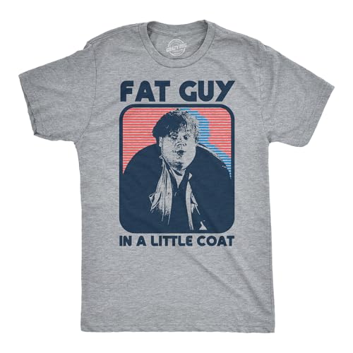 Mens Funny T Shirts Fat Guy in A Little Coat Sarcastic Chris Farley Joke Tee for Men Funny T Shirts...