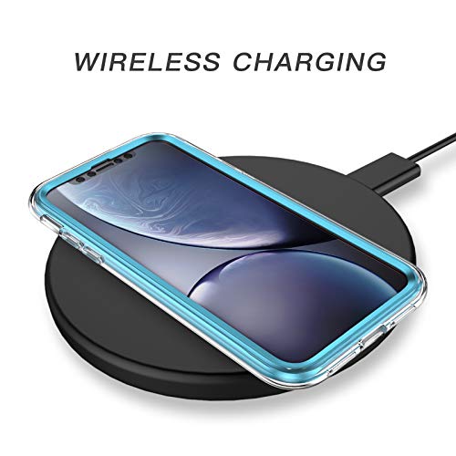Asuwish Phone Case for iPhone XR 6.1 with Screen Protector Cover Hybrid Luxury Cute Marble Shockproof Full Body Hard Heavy Duty Slim Cell iPhoneXR iPhone10R i Phonex 10XR 10R RX CR iPhoneXRcases Blue - Image 4