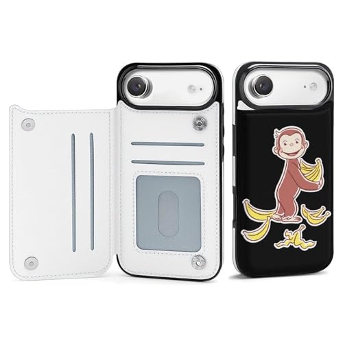 手帳型 おさるのジョージ (1) 対応 iPhone 17 Air ケース カード収納 スマホケース 財布型 携帯ケース 軽量 全面保護 スタンド機能 おしゃれ お祝いギフト