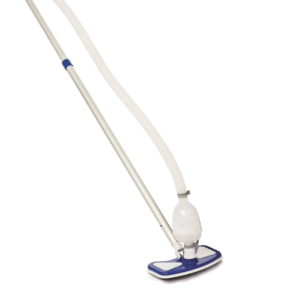 Flowclear Deluxe 58237 - Set di pulizia per piscina, con schiumatore per superfici, aspiratore a vuoto e retino, contenitore rimovibile per pompe filtranti a partire da 3028 l/h, per esterni