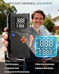 PAULINN Jump Starter with Air Compressor, 150PSI 6000A Car Battery Jumper Starter Portable(All Gas/10L Diesel) with Tire Inflator, 12V Charger Booster