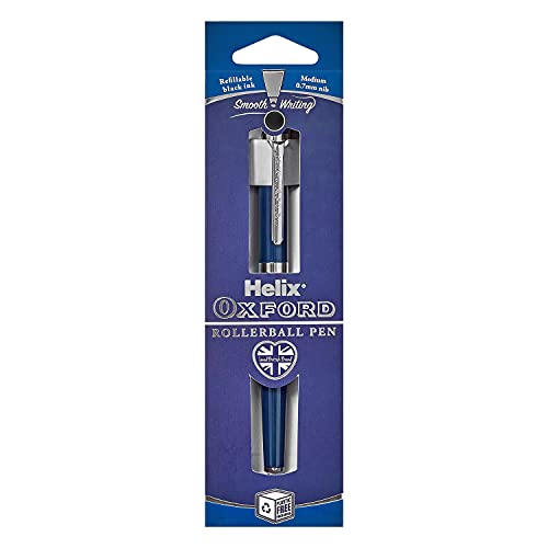Helix Oxford Premium Rollerball Pen (Black Ink) With Plastic Free Packaging