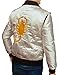 Premium Quality Satin Fabric Quilted Jacket - Golden Embroidery of Scorpio (M)