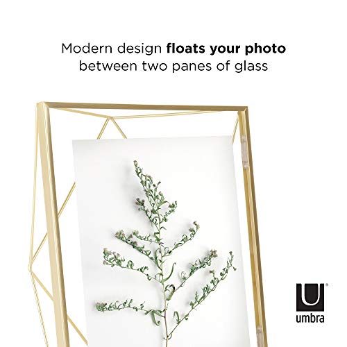 Umbra Prisma Picture Frame, 8X10 Photo Display For Desk Or Wall, Brass #TOP2