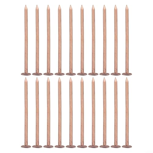Felicafie Lot de 50 clous en cuivre pur pour enlever les souches et les racines des arbres indésirables sans endommager les plantes environnantes, pour aménagement paysager extérieur (50 pièces, 65 mm – vue 2