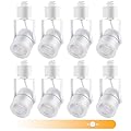 VAYANNKSUN 10W H Track Lighting Heads Dimmable LED Track Light Head Replacement Fixtures Bright 3000K Warm White Ceiling Spotlight for Accent Task Art, Flicker Free CRI90+ 24° 1000lm Pack of 8 (White)