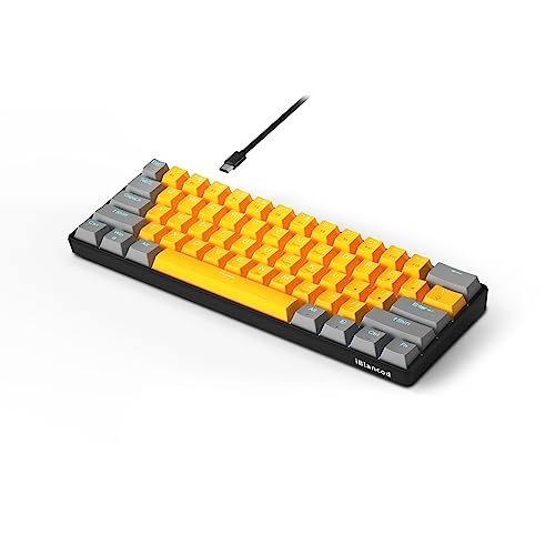 Clavier de jeu K61 mécanique programmable à chaud rétroéclairé bleu format 60%