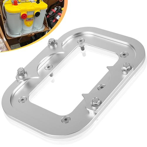 Billet Aluminum Battery Tray Battery Pallet Trunk Battery Hold Down Mount Bracket Relocation Box for Racing Trunk Optima