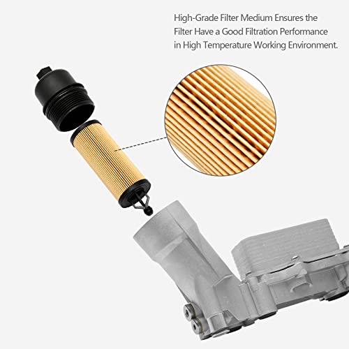 Aluminum Oil Cooler Oil Filter Housing Replacement for 3.6L 20112016