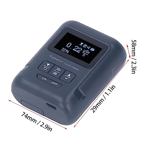 Image of Geiger Counter Nuclear Radiation Detector, Dosimeter Gamma X Ray Tester, Portable Handheld Dose Alarm Easy Reading Multifunctional Radioactive Detector Meter 1500mAh