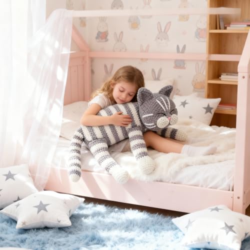 Kit crochet débutant complet pour crocheter un mignon chat en laine - 6