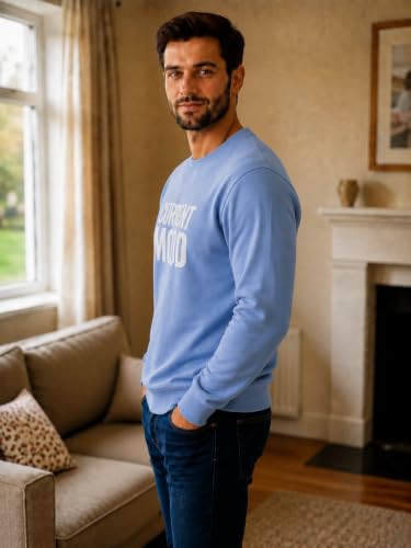Image of Mack Jonney Men's Printed Fleece Sweatshirt|Full Sleeve Round Neck Winter Sweatshirt for Casual Wear|Travel|Gym & Everyday Style-mj-403