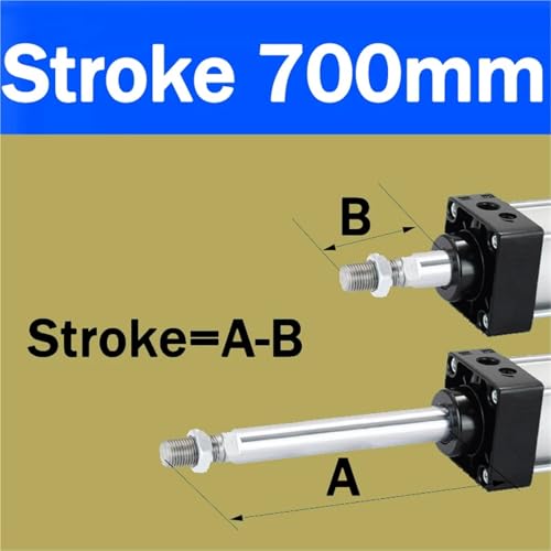 Cylindre pneumatique SC50 anti grippage course 700mm double effet - 3